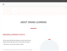 Tablet Screenshot of dramalearning.com